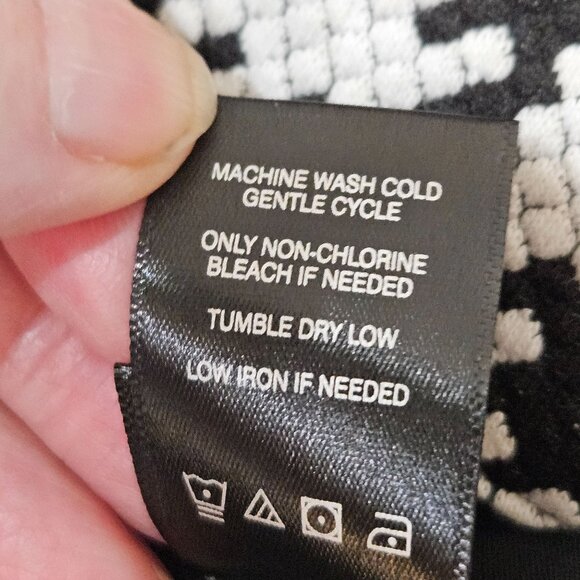 Ali Miles Black & White Houndstooth Button-Up Coat Blazer Sz Small Preppy Flowy - Picture 8 of 12